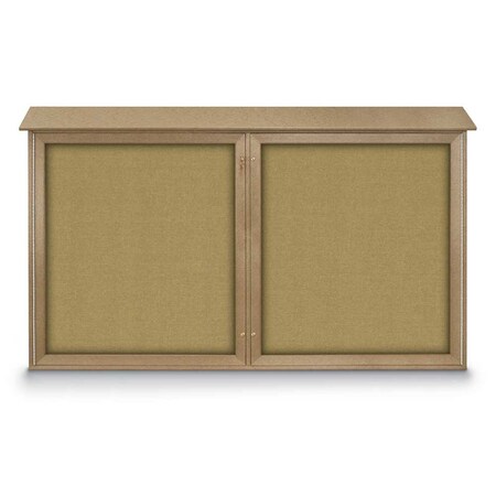 United Visual Products Open Faced Traditional Rounded Corkboard UV646ARC-GOLD-CLOUD